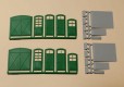 80250 Auhagen Gates, doors, ramps and steps green